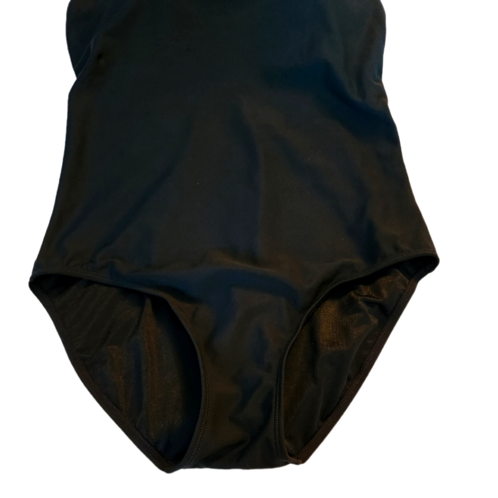 L.L.Bean Black One Piece Swimsuit Women's Sz 12 - Picture 2 of 4